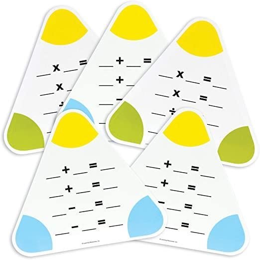 Imagen de Write & wipe fact family boards. Tableros matemáticos para escribir y borrar