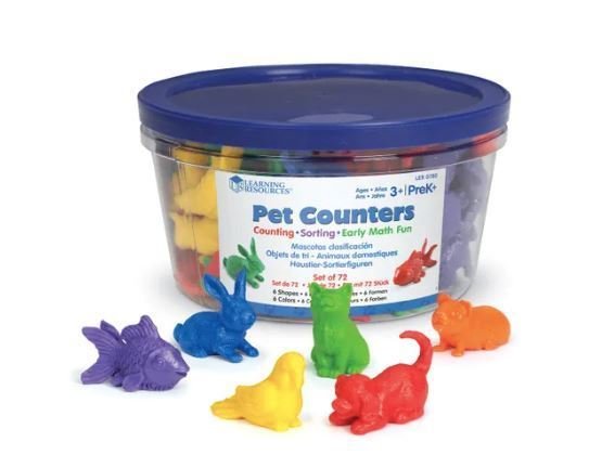 Imagen de Contadores - Animalitos (set de 72 en 6 colores)
