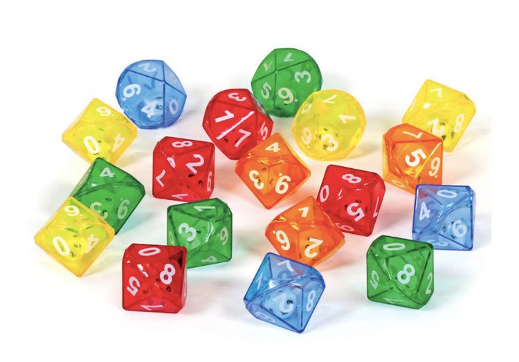 Imagen de Dados Decaedros (Set de72)