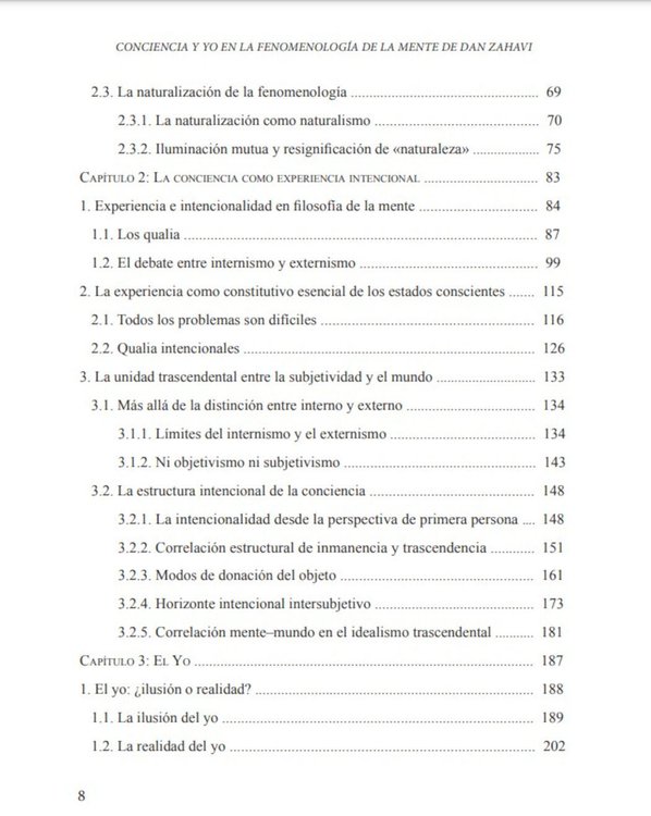 Imagen de Conciencia y yo en la fenomenología de la mente de Dan Zahav