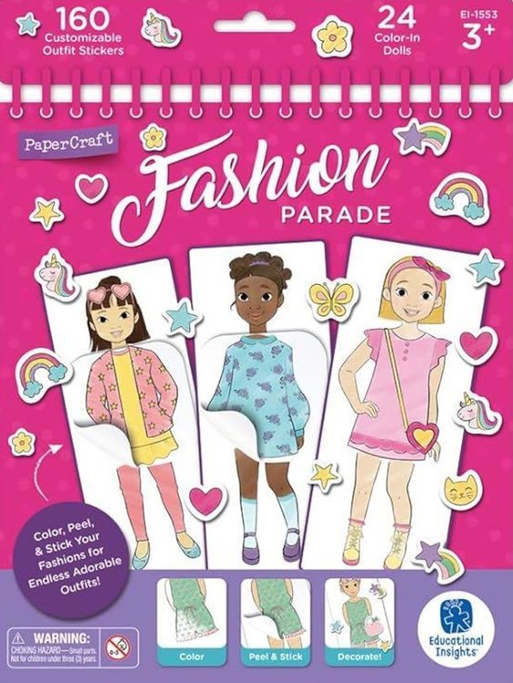 Imagen de Papercraft Fashion Parade. Muñecas de papel para vestir y colorear