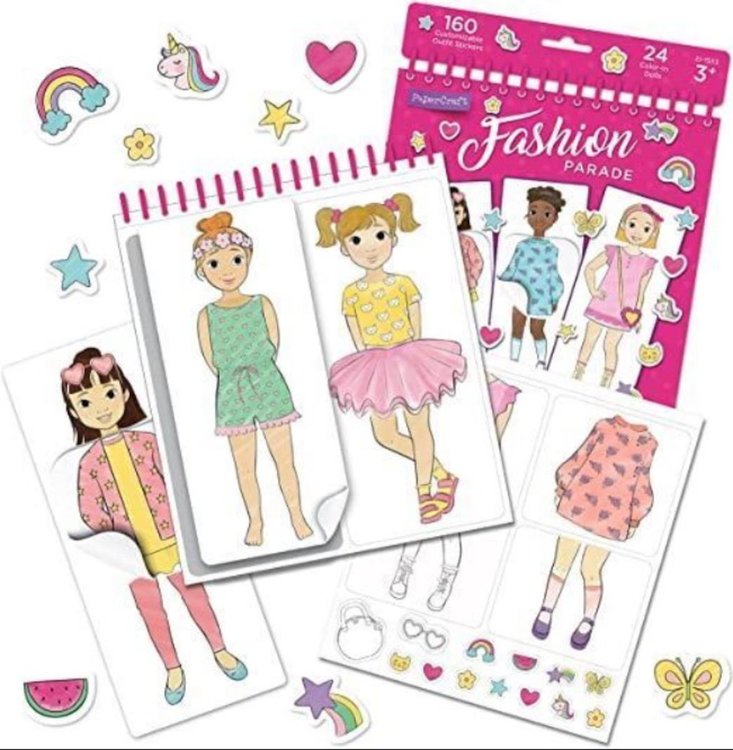 Imagen de Papercraft Fashion Parade. Muñecas de papel para vestir y colorear