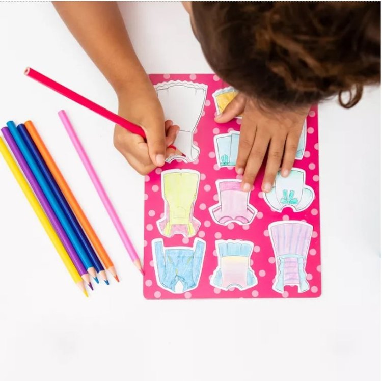 Imagen de Papercraft Sweet Boutique - Muñecas de papel para vestir y colorear