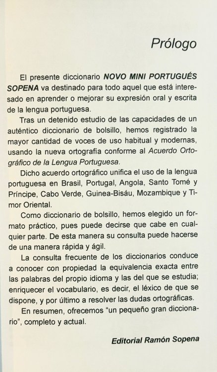 Imagen de Mini diccionario Portugués