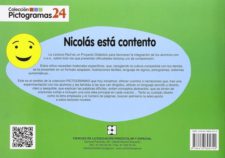Imagen de Pictogramas: Nicolás está contento