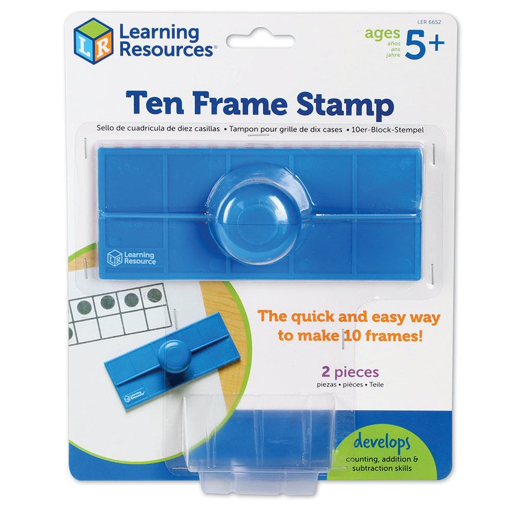 Imagen de Ten Frame Stamp. Sello base diez matemática.