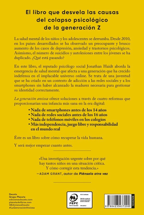 Imagen de La generación ansiosa - Johnathan Haidt