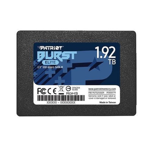 Disco SSD Patriot Burst Elite 1.92TB 2.5 SATA III modelo PBE192TS25SSDR con memoria 3D NAND y velocidades de hasta 450 MB/s para notebooks y PC de escritorio