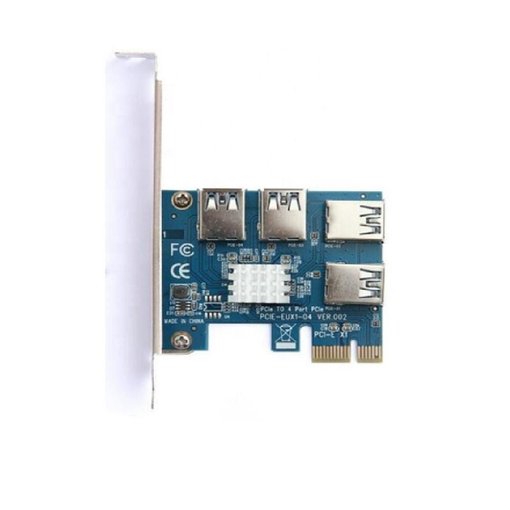 Tarjeta PCIe x1 a 4 puertos USB 3.0 para expansión de puertos USB en PC.