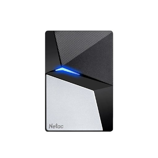 Disco SSD externo Netac Z7S de 960GB con conexión USB 3.2 Gen 2 Tipo-C y velocidades de hasta 550 MB/s.