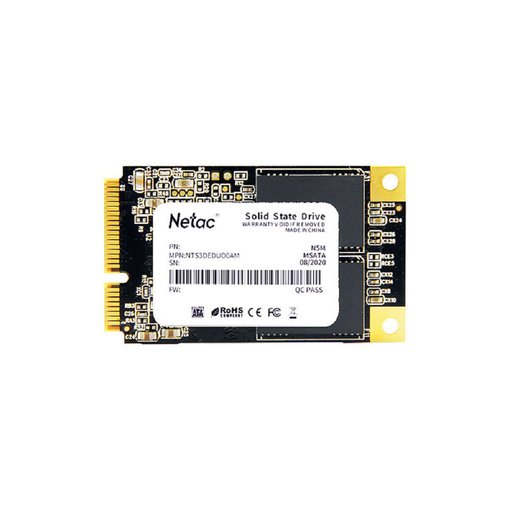 Disco SSD mSATA Netac 2TB, unidad de almacenamiento de estado sólido de alta velocidad para notebooks, mini PC y equipos compatibles con interfaz mSATA, modelo NT01N5M-002T-M3X.