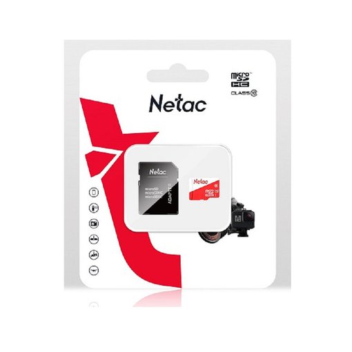 Memoria Micro SD NETAC P500 ECO 128GB UHS-I Class 10 NT02P500ECO-128G-R con adaptador SD para smartphones, cámaras, drones y Nintendo Switch