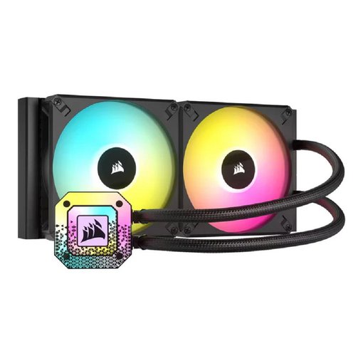 Water Cooler Corsair iCUE H115i ELITE CAPELLIX de 280 mm con radiador de alto rendimiento, bomba RGB CAPELLIX, ventiladores PWM y compatibilidad con procesadores Intel y AMD.