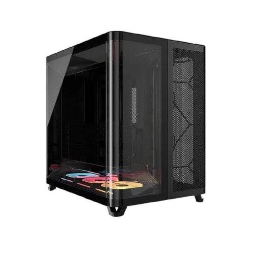 Gabinete Corsair AIR 5400 RS-R ARGB color negro para placas ATX, con iluminación ARGB, excelente flujo de aire, diseño de alto rendimiento y amplio soporte para refrigeración líquida y componentes de última generación.