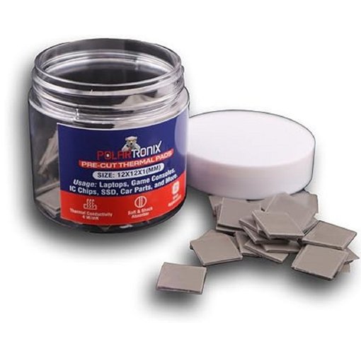 Imagen de THERMAL PAD POLARTRONIX 100 ALMOHADILLAS TÉRMICAS PRECORTADAS 6X6X1MM