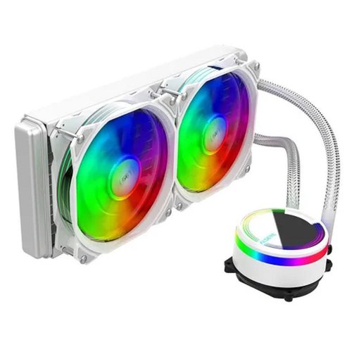 Water Cooler Alseye M240 RGB White de 240mm con refrigeración líquida AIO.