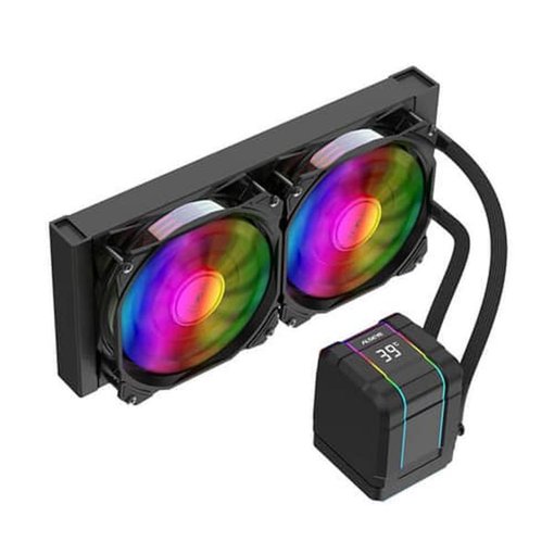 Water Cooler Alseye MAX M240 Plus II Black RGB de 240mm con refrigeración líquida AIO.