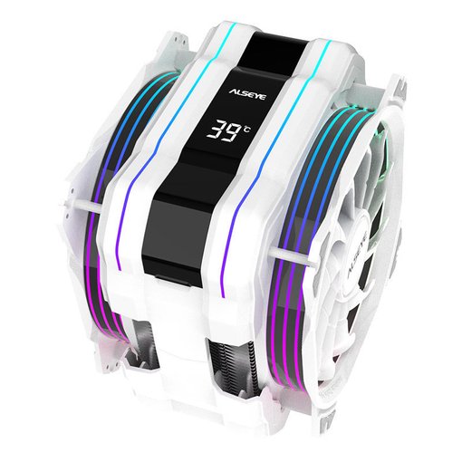 Cooler para CPU Alseye Max M120D-Plus II RGB White con doble ventilador y 6 heatpipes