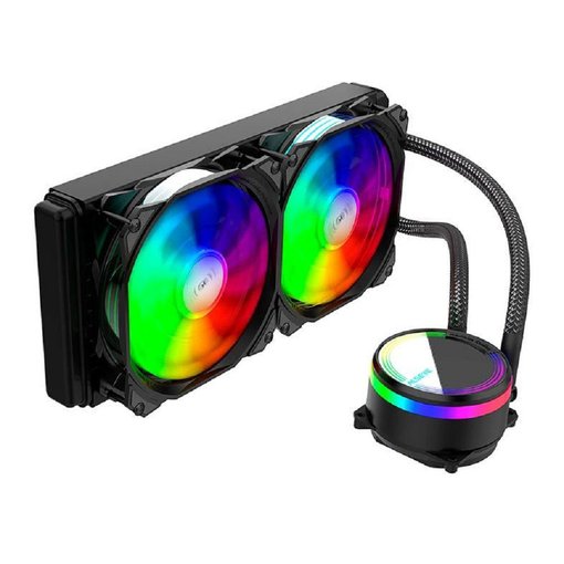 Water Cooler Alseye M240 RGB Black de 240mm con refrigeración líquida AIO.