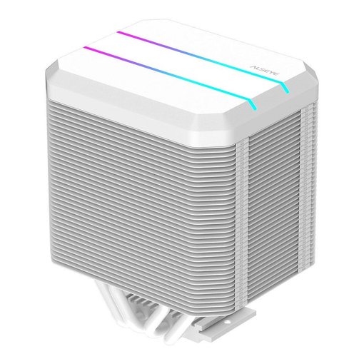Cooler para CPU Alseye Max M90 White ARGB con 4 heatpipes y ventilador PWM de 92 mm