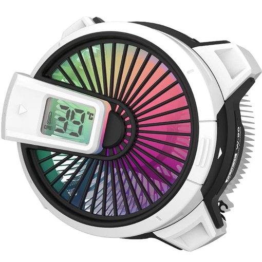Cooler para CPU Alseye W90 AMD RGB con ventilador PWM de 90 mm y pantalla de temperatura