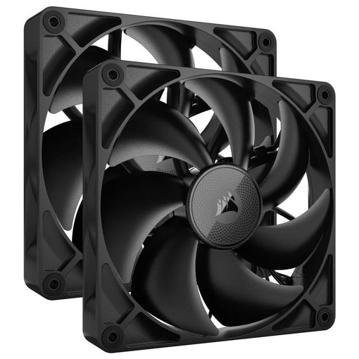 Kit de 2 Fan Cooler Corsair iCUE LINK RX140 RGB de 140 mm con control PWM, iluminación RGB direccionable y sistema iCUE LINK para gabinetes y radiadores de alto rendimiento.