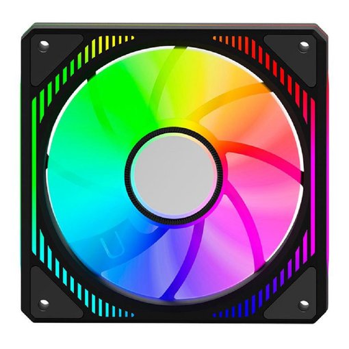 Cooler fan Alseye Mirror ARGB Black 120 mm PWM para gabinete PC gamer con efecto espejo infinito e iluminación ARGB.