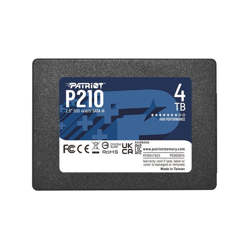 Disco SSD Patriot P210 4TB 2.5 SATA III modelo P210S4TB25 con velocidad de hasta 520 MB/s para PC y notebook