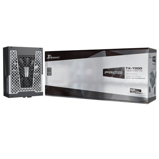 Fuente de alimentación Seasonic PRIME TX-1300 SSR-1300TR2 de 1300W con certificación 80 Plus Titanium, estándar ATX 3.1 y diseño para computadoras de máximo rendimiento