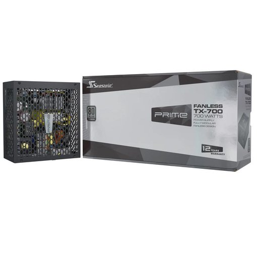 Fuente de alimentación Seasonic PRIME TX-700 SSR-700TL de 700W con certificación 80 Plus Titanium para computadoras de alto rendimiento que requieren máxima eficiencia y estabilidad.
