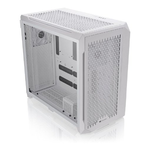 Gabinete Thermaltake CTE C750 Air Snow E-ATX Full Tower blanco con diseño de alto flujo de aire y amplio espacio para componentes de alto rendimiento.