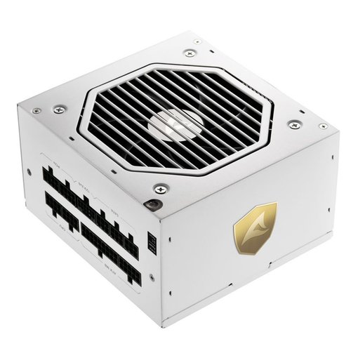 Fuente de alimentación Sharkoon Rebel P20 White de 1000W con diseño en color blanco para computadoras gamer, equipos de alto rendimiento y configuraciones exigentes.