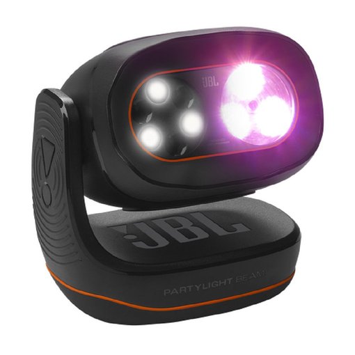 Luz inteligente JBL PartyLight Beam Black con efectos de iluminación dinámicos sincronizados con música, compatible con parlantes JBL PartyBox.