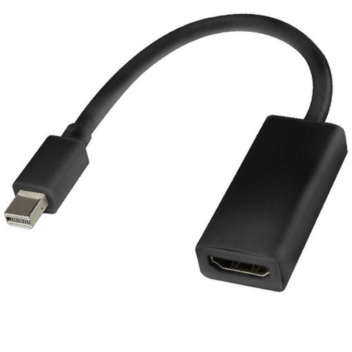 Adaptador Mini DisplayPort macho a HDMI hembra 4K UHD color negro