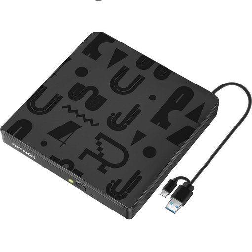 Grabadora externa MAYAHXE BT520 CD DVD USB 3.0 USB-C para notebook y PC