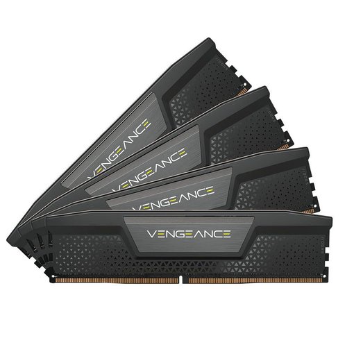 Memoria Corsair Vengeance DDR5 96GB (4x24GB) 7000MT/s CL36 CMKC96GX5M4X7000C36 — kit de cuatro módulos DDR5 de alto rendimiento, velocidad de 7000MT/s, latencia CL36, diseño en color negro con disipadores de calor, ideal para gaming avanzado y estaciones de trabajo profesionales.