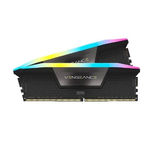Memoria CORSAIR VENGEANCE RGB 48GB (2x24GB) DDR5 7200MT/s CL36 CMH48GX5M2B7200C36 para PC Gamer, overclocking y creación de contenido de alto rendimiento