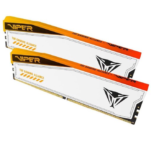 Memoria PATRIOT Viper Elite 5 TUF Gaming Alliance RGB 48GB (2x24GB) DDR5 6600MT/s CL34 PVER548G66C34KT con iluminación RGB y disipador blanco para PC Gamer de alto rendimiento