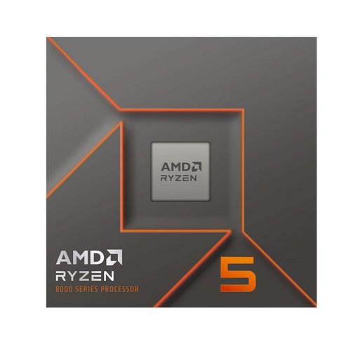 Procesador AMD Ryzen 5 8400F — CPU de escritorio con 6 núcleos, 12 hilos, arquitectura Zen 5, frecuencia turbo de hasta 4.7 GHz, 32 MB de caché L3 y socket AM5.