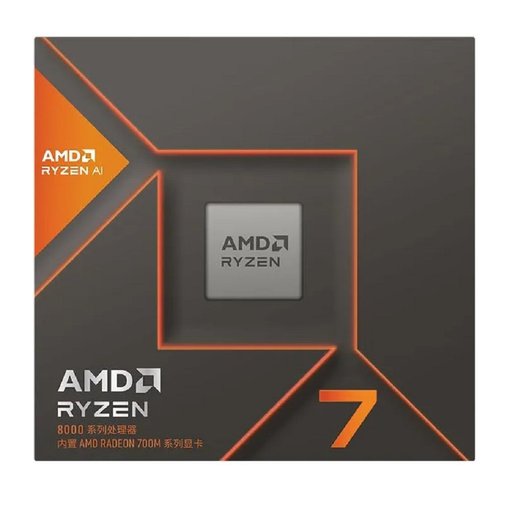 Procesador AMD Ryzen 7 8700F — CPU de escritorio con 8 núcleos, 16 hilos, arquitectura Zen 5, frecuencia turbo de 5.0 GHz, 32 MB de caché L3 y socket AM5.