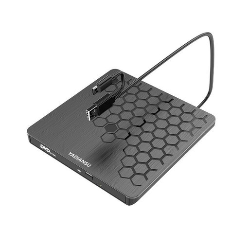 Grabadora externa YADIANSU CD DVD USB 3.0 USB-C compatible con Windows y Mac