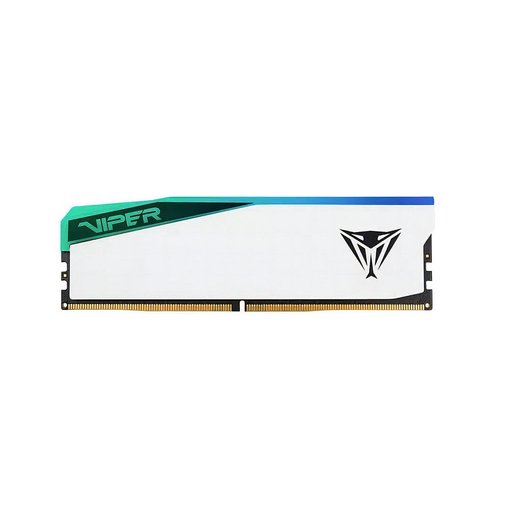 Memoria Patriot Viper Elite 5 RGB 16GB DDR5 5200MHz CL36 Blanca PVER516G52C36W con iluminación RGB y disipador de aluminio blanco