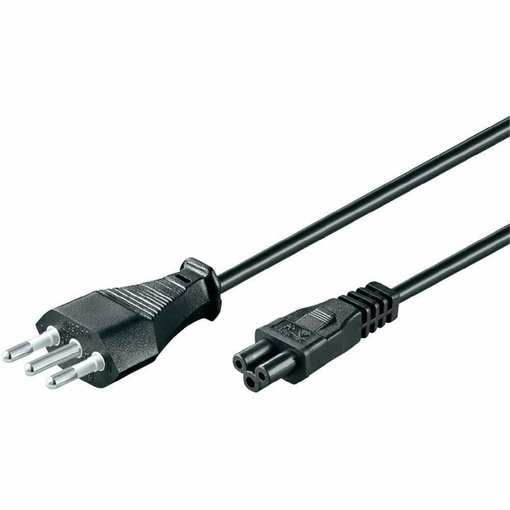Cable de poder Mickey genérico IEC C5 3 en línea negro de 1.2 metros