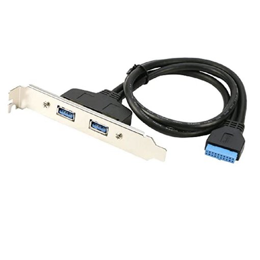 Bracket USB 3.0 genérico con 2 puertos USB Tipo A y conector interno de 20 pines