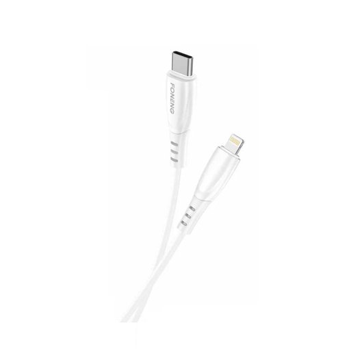 Cable USB-C a Lightning FONENG X75 blanco de 1 metro para iPhone