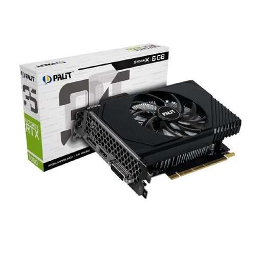 Imagen de TARJETA DE VIDEO PALIT GEFORCE RTX 3050 STORMX 6GB GDDR6 PCIE 4.0