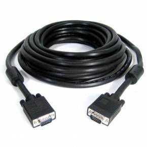 Cable VGA genérico macho a macho negro de 10 metros