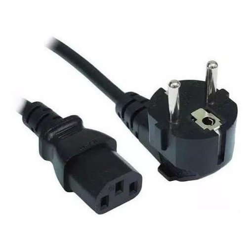 Cable Schuko genérico negro de 1 metro para alimentación eléctrica