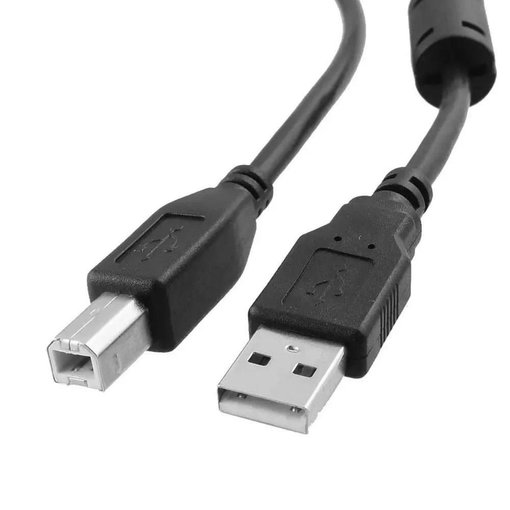 Cable USB de impresora genérico USB A a B negro de 1.5 metros