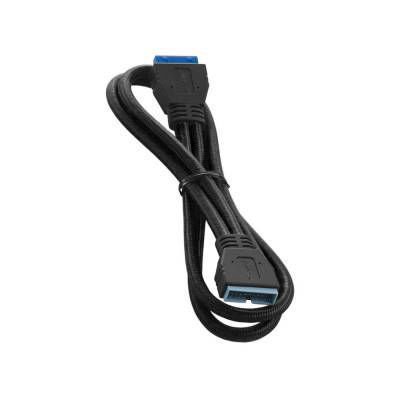 Cable de extensión interna USB 3.0 CableMod ModFlex negro de 50 cm, diseño premium y flexible para placas madre y gabinetes personalizados